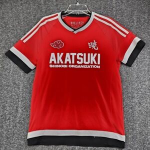 BoxLunch Naruto Akatsuki Jersey Mens Medium Soccer Style Shinobi Organization‎